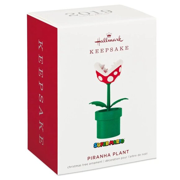 New! Super Mario Bros. Piranha Plant Hallmark Keepsake Ornament 2019 Nintendo - Picture 1 of 3